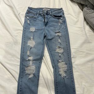 Levi high rise skinny jeans